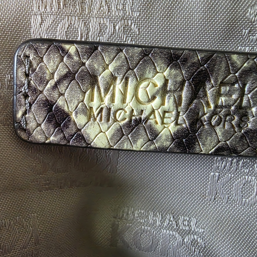 Michael Kors Python Pattern Tote - Tan And Black - image 7